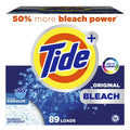 Tide Powder Laundry Detergent with Bleach, Original Scent, 129 oz, 89 Loads