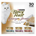 Purina Fancy Feast Gravy Lovers Kitten Food, Wet Cat Food, Poultry & Beef, 3 oz Cans (30 Pack)