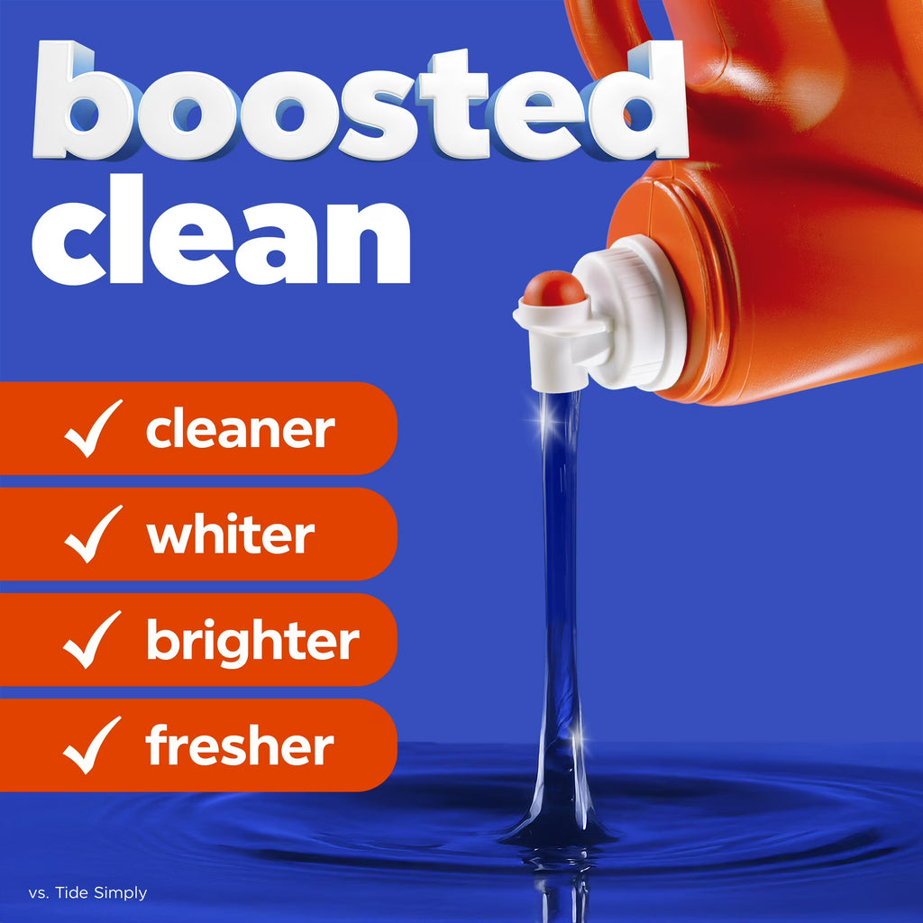 Tide Laundry Detergent Liquid with 6X Boosted Cleaning Power, Original Scent, 125 fl oz, 100 Loads